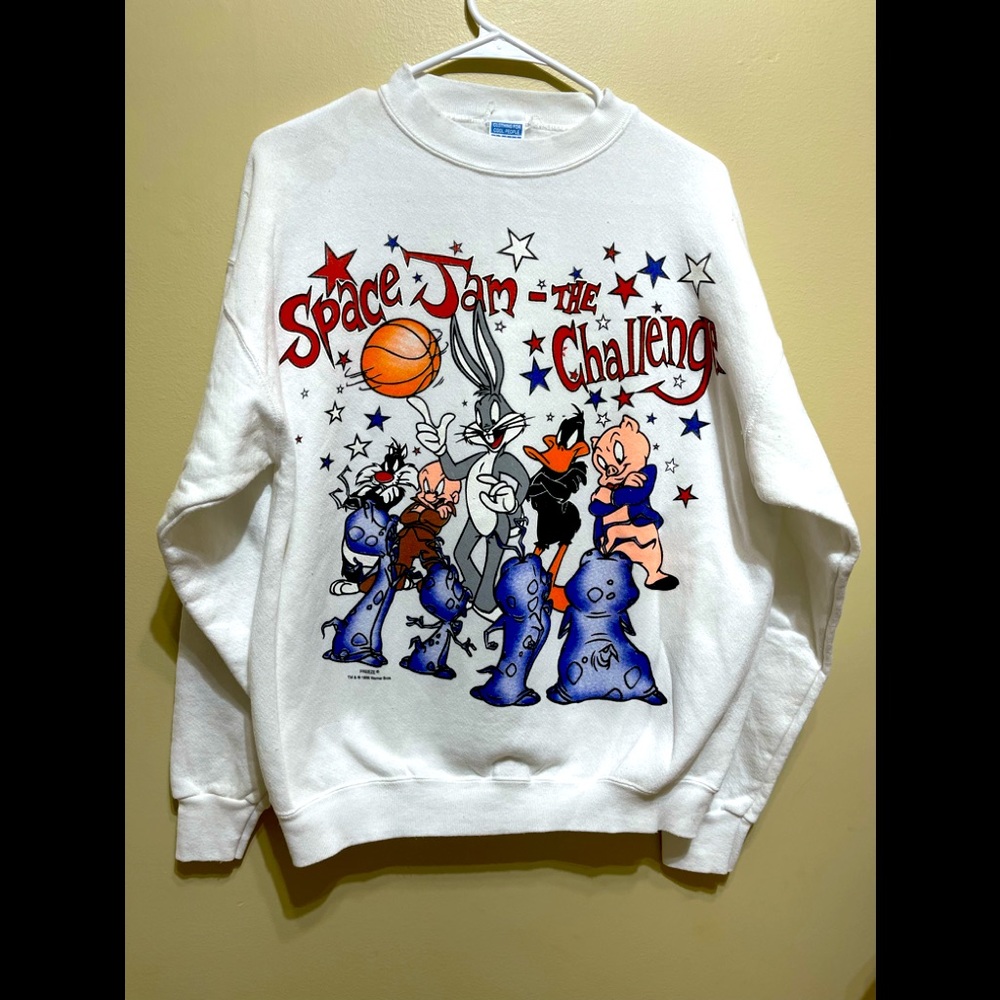 Vintage Space Jam The Challenge Sweatshirt 1996 Freeze Crew Neck Men’s L